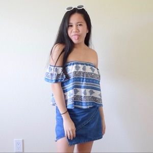 Tribal Off The Shoulder Top
